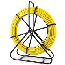 Fish Tape Fiberglass 1/4 inch(6MM) 328 FT Duct Rodder Fish Tape Puller Fiberg...