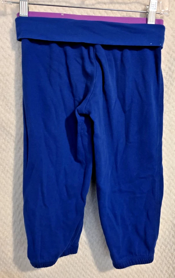 JUSTICE GIRL'S BLUE CROP JOGGERS SWEATPANTS GYMNAST SIZE 8 - Image 2 of 4