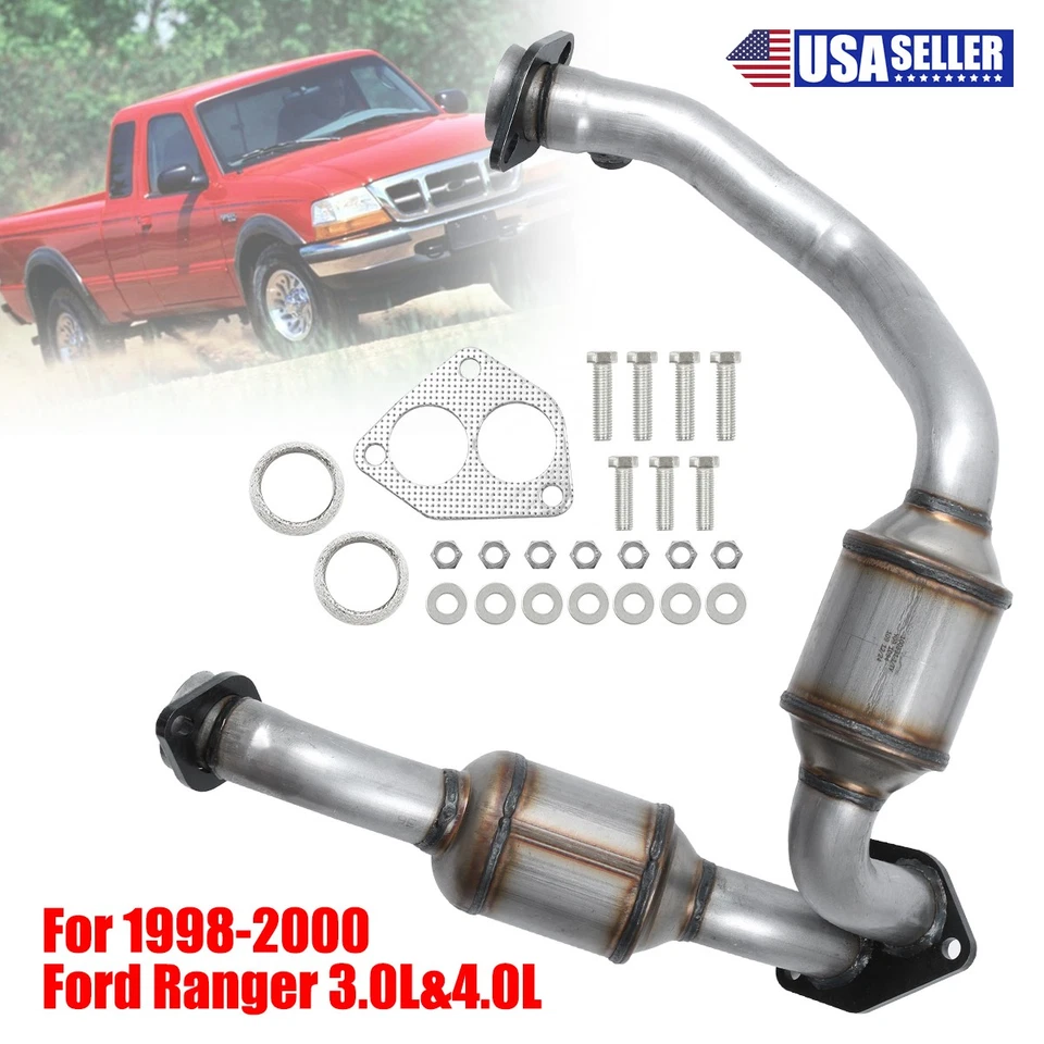 Front Y Pipe Catalytic Converter For Ford Ranger XL XLT 3.0L 4.0L 1998 1999 2000 - Imagem 2 de 4