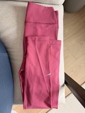 Nike One Dri Fit Big Kids Girls Training Leggings Pants Pink DQ8836-698 Sz L  