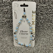 Case-Mate Phone Charm Beaded Wristlet Strap Stars Pearls Accessory for Phone Cas