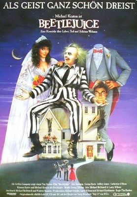 BEETLEJUICE:   Filmplakat DIN A 1; WINONA RYDER MICHAEL KEATON GEENA DAVIS