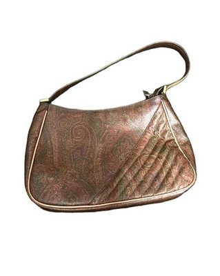 ETRO One Shoulder Bag Paisley PVC Leather Medium