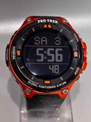 Casio Pro Trek Smart WSD-F20-RG Orange GPS Outdoor Smartwatch Wear OS Used