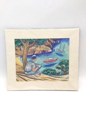 Javier de Juan Kunstdruck Print Cala Mallorca- 41 x 34 cm- neu