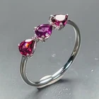 Gemstone ring Natural Rhodolite Ring 925 Sterling Silver Size 7.5 /R473980