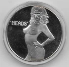 Silver bullion 1 oz round Adult Heads / Tails flip coin - one ounce .999 NWTM