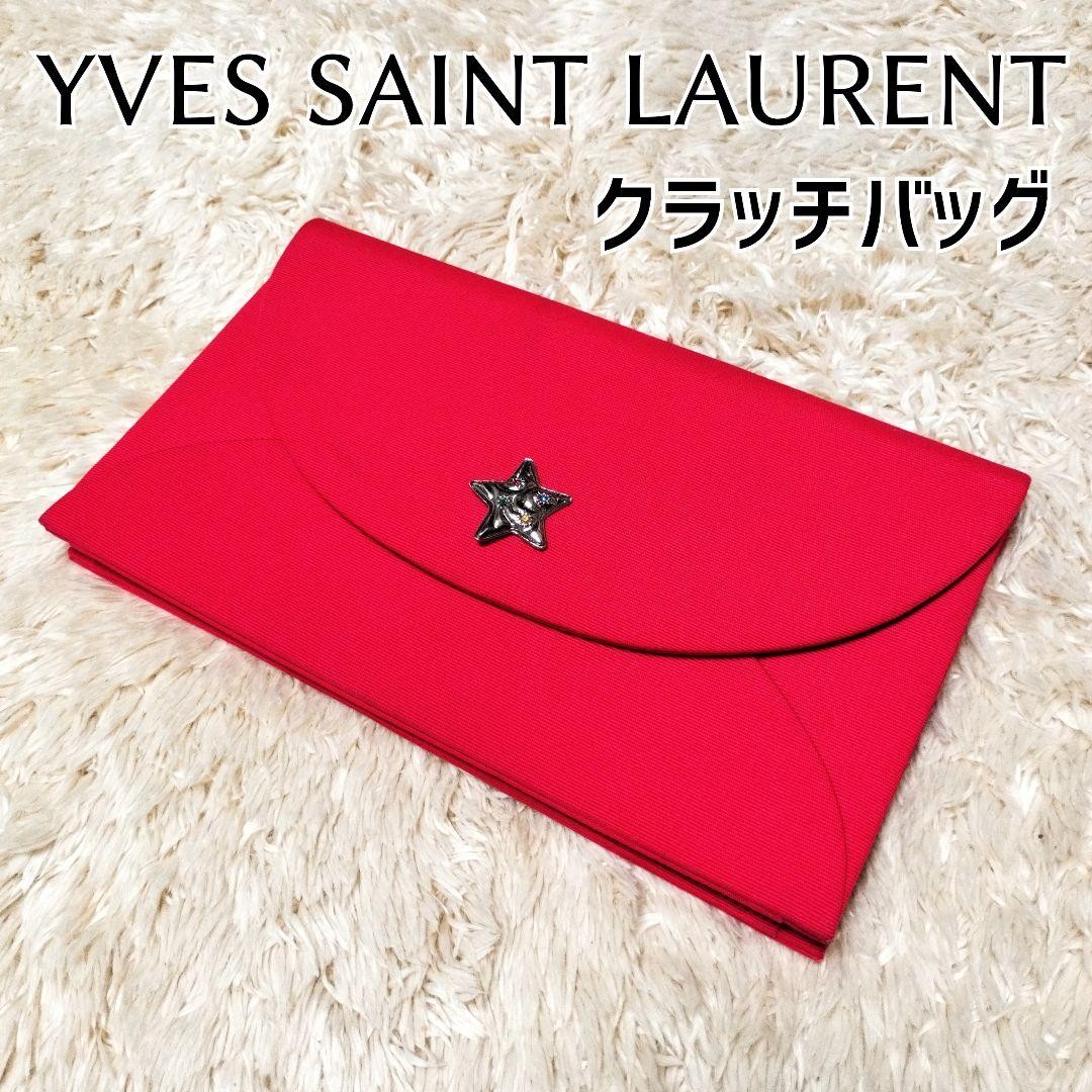 Borsa pochette Yves Saint Laurent rossa stella