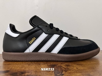 ADIDAS ORIGINAL SAMBA LEATHER SHORT TONGUE CORE BLACK 019000 SIZE
