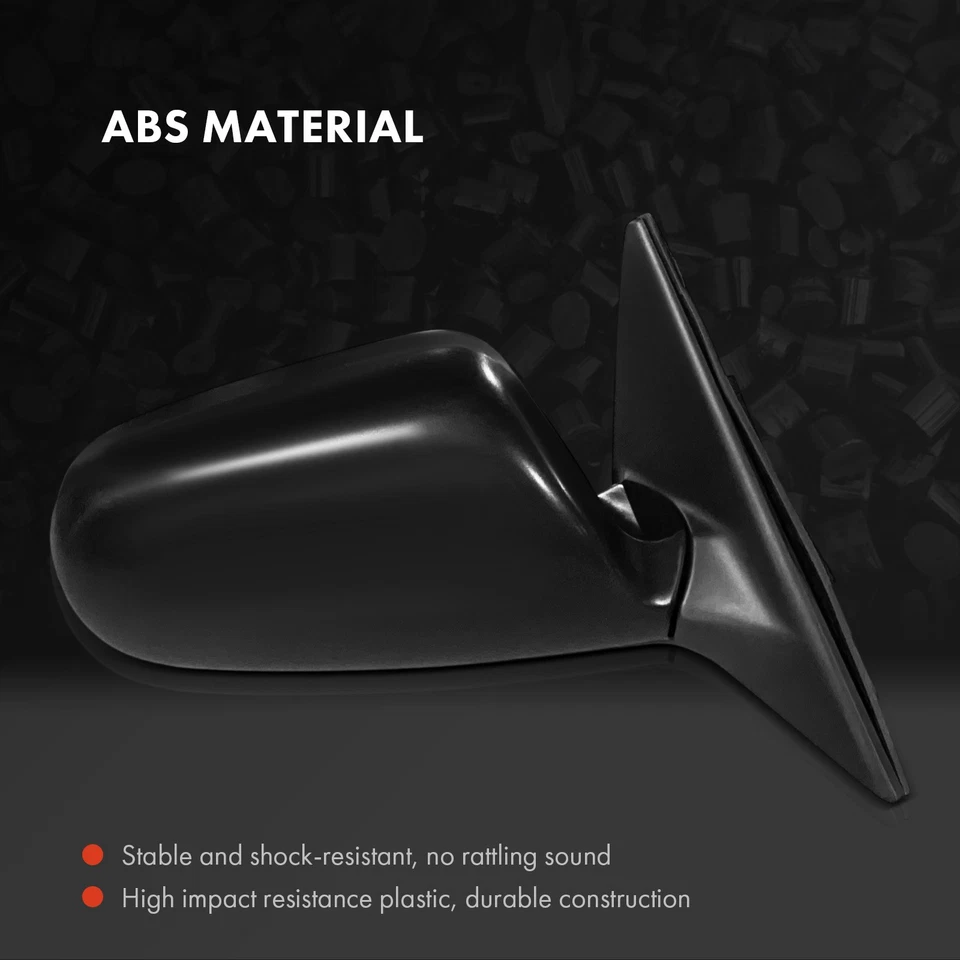 2x Espejo retrovisor eléctrico con manual plegable liso negro 3 pines para Honda Accord 1990-1993 Foto 3 de 4