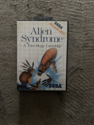 Alien Syndrome (Sega Master System, 1987) CIB COMPLETE NICE SHAPE SMS w/ Poster