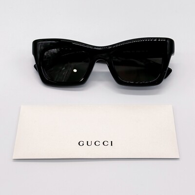 NEW GUCCI GG1773S 001 CAT EYE BLACK GREY WOMEN SUNGLASSES  display picture 1