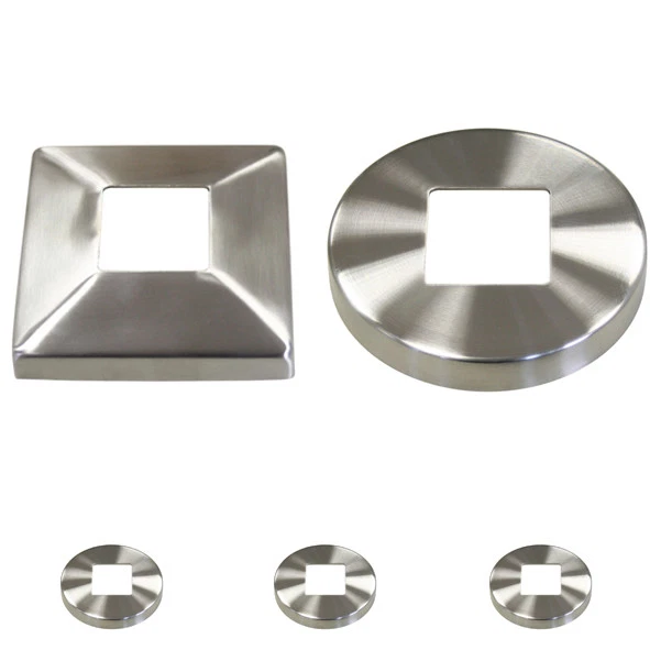 Vierkant Abdeckrosetten Edelstahl Abdeckung V2A Rosetten A2 Abdeckrosette VA