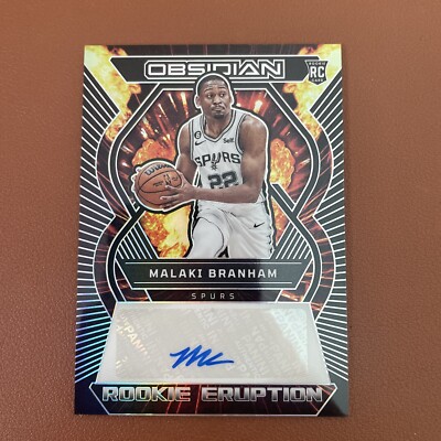 2022-23 Panini Obsidian Basketball Malaki Branham /99 Rookie Eruption Auto