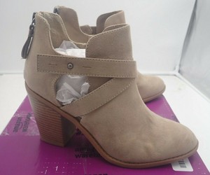 Rampage-Women-039-s-Ram-Vedette-Ankle-Boot-Taupe-Micro-Suede-8-M