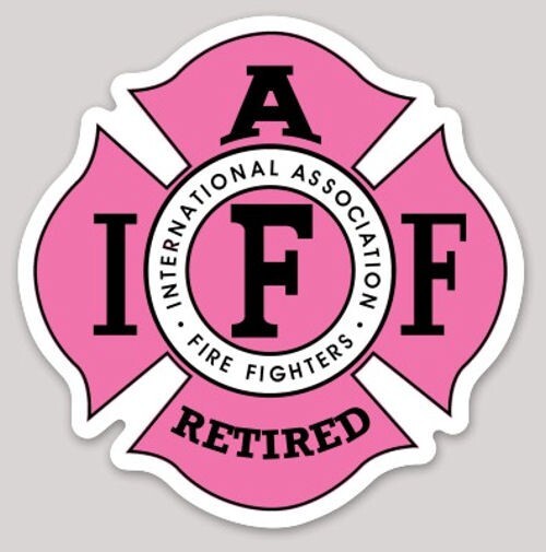 4 Inch Non-Reflective IAFF Pink Firefighter RETIRED Maltese Sticker ...