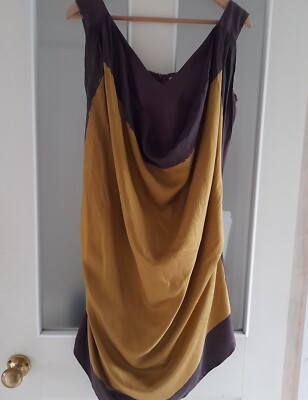 Noa noa chocolate/mustard dress
