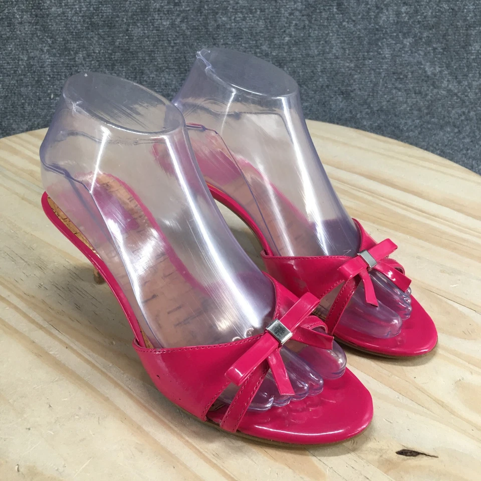 Sandalia Nickels Mujer 7.5M Rosa Rumor Arco Mula Punta Abierta Charol Informal Foto 3 de 4