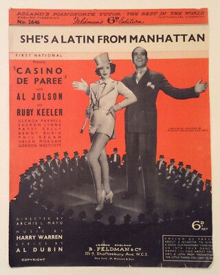 SHE S A LATIN FROM MANHATTAN - HARRY WARREN - NOTEN