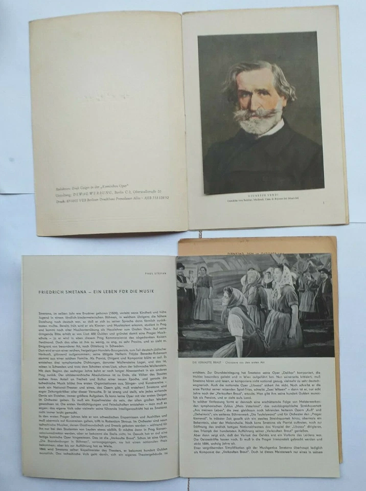 Konvolut an Opernprogrammen der Komischen Oper (Ost-)Berlin, 4 Exemplare 1952-55 - Bild 3 von 3