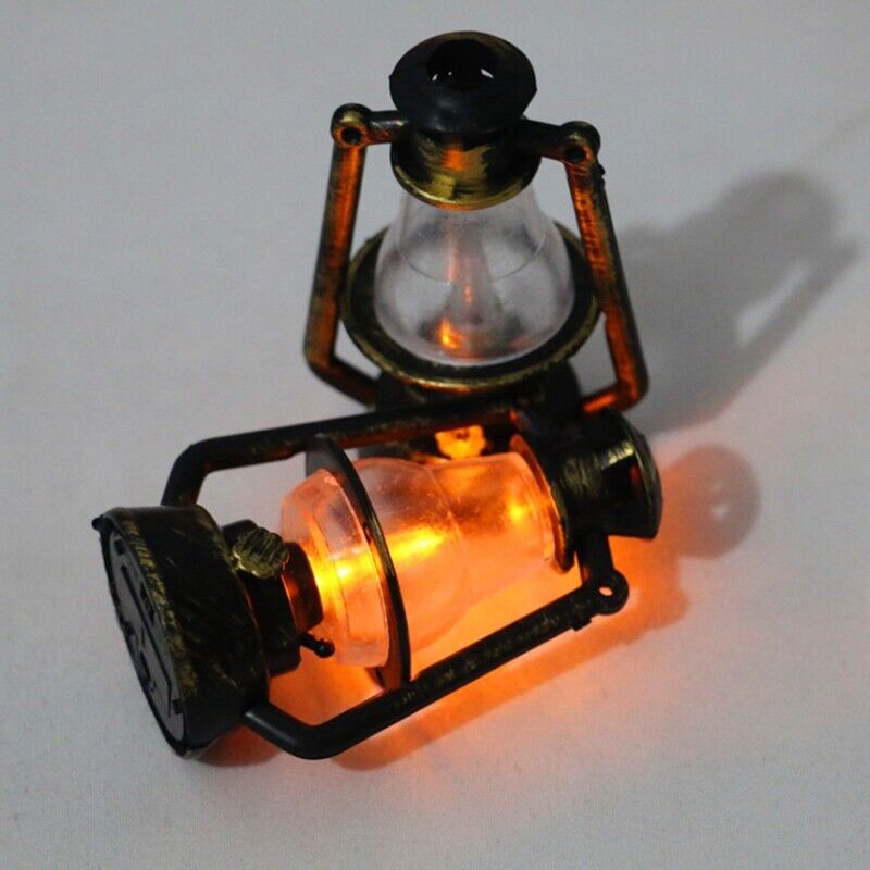 AirAds Dollhouse Light 1:6 Miniature Lantern Dummy Kerosene, Battery Light