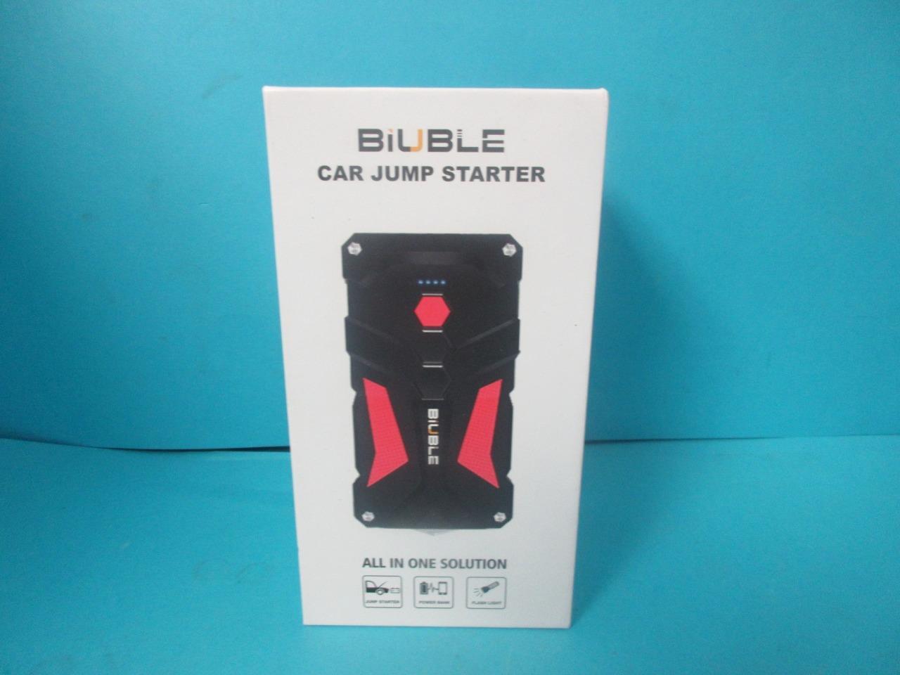 BIUBLE CAR JUMP STARTER 12800mAh BOOSTER JUMPER BOX POWER BANK W/ JUMPER CORD