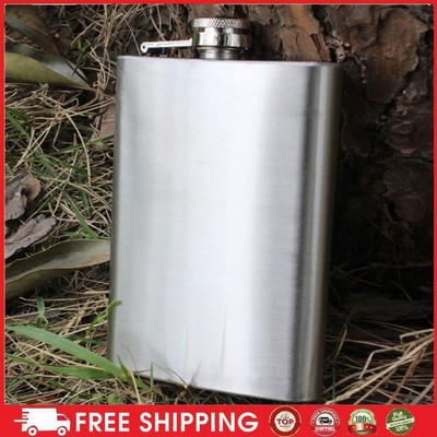 8 Unzen Edelstahl Tragbare Camping Weinflasche Whiskey Pot Flask Flagon