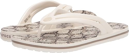 Crocs Crocband Snake Print Women's Flip-Flop Oyster/Mushroom Relax