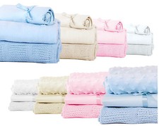 Baby Bedding Starter Bundle Blanket Sheet Set Moses / Cot Basket Starter Bedding