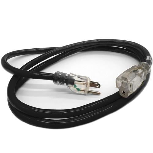 Cable de extensión exterior iluminado de alta resistencia calibre 12 SJTW cable de 15 amperios - negro - Imagen 7 de 10