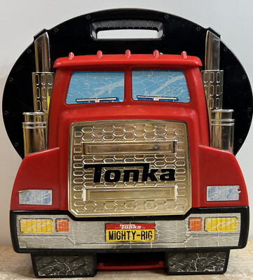 Tonka Mighty Builders Rig Case Brick Construction Playset 25 Blocks Truck Crane