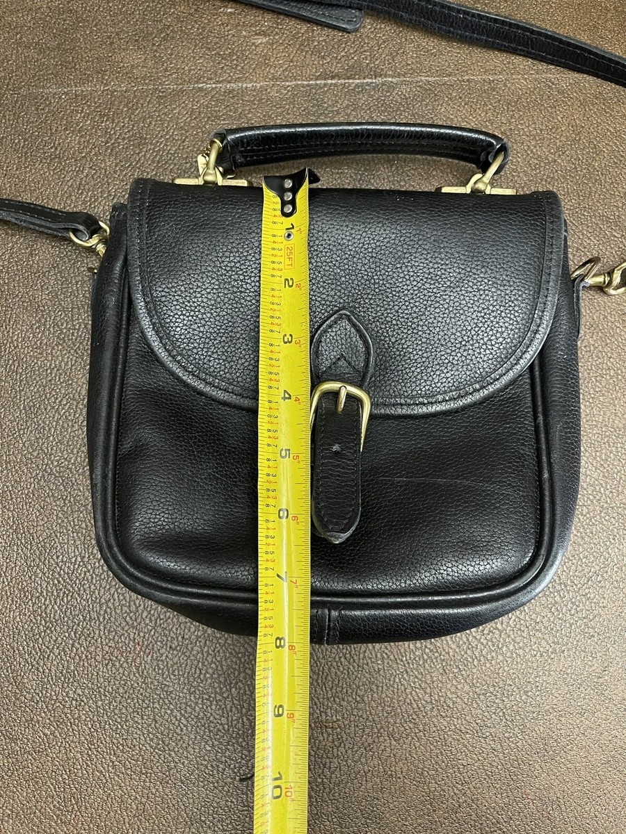 Jack Georges Crossbody Bag Shoulder Bag Black Leather Made