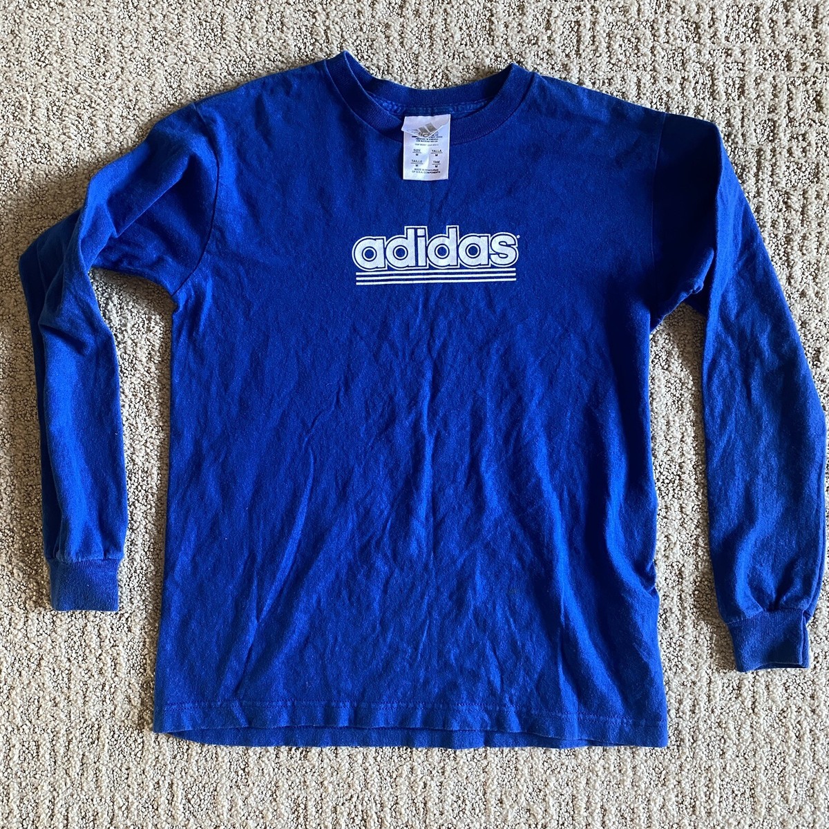 Vintage 80s adidas Long Sleeve T-Shirt Women's Medium | eBay