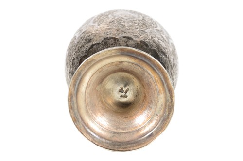 Bellissimo vaso antico persiano 12" argento massiccio del XVIII secolo - Foto 11 di 12