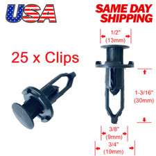 Set Of 25 Rear Bumper Cover Push Trim Retainer Clips 52161-16010 For Toyota