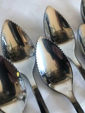 7 Vintage Assorted Stainless Steel Flatware Grapefruit Spoons Norpro Unbranded