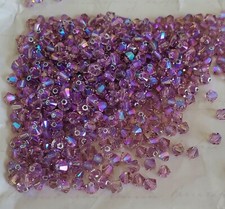Swarovski Crystal 5328 4mm bicone beads, Light Amethyst Shimmer 2X 24pcs 
