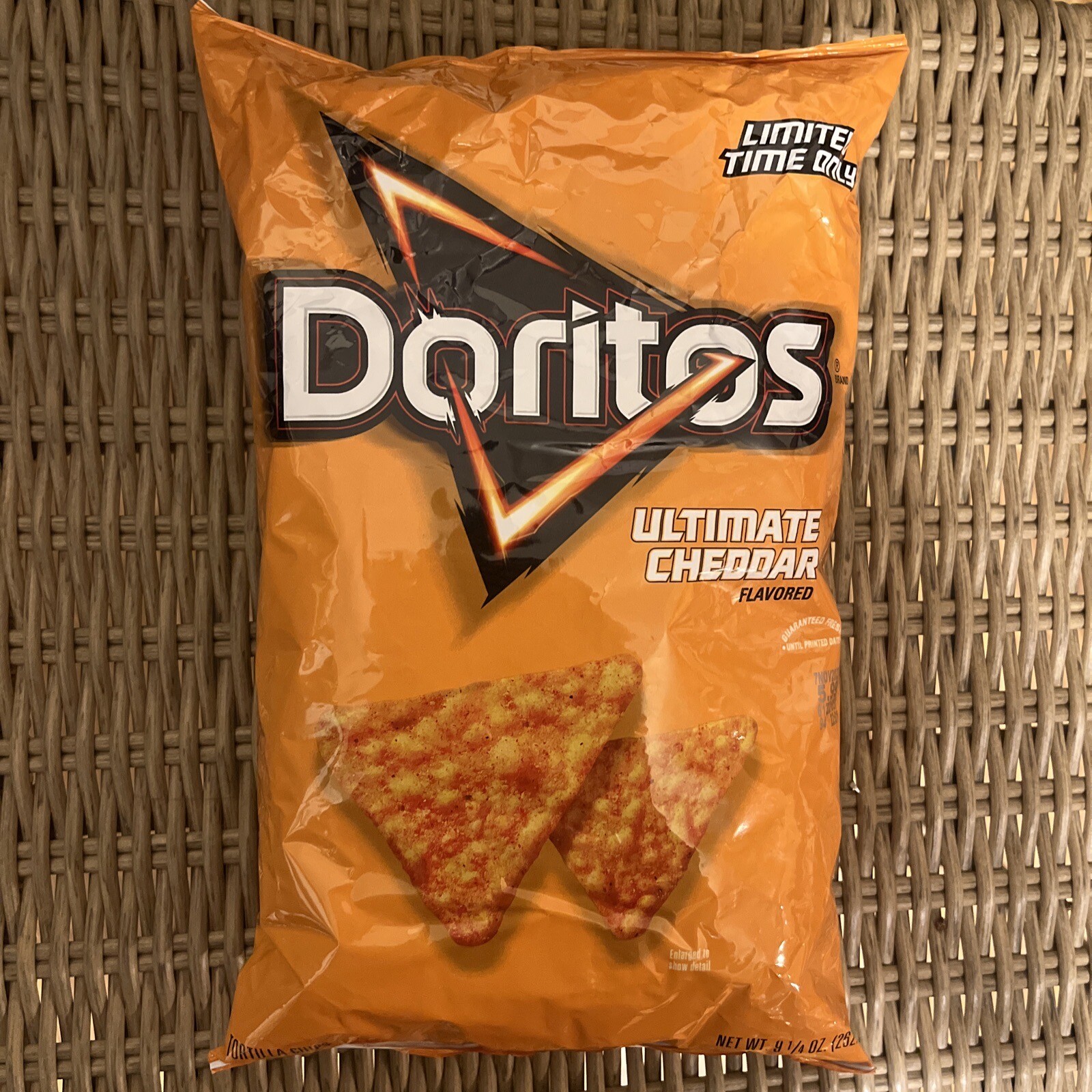 Limited Edition Doritos Ultimate Cheddar Flavor 9.25 oz Bag Discontinued Chips eBay