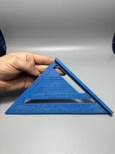 Rafter Square Drafting Triangle, 7"polycast,Blue,Plastic,Empire,Vintage,USA Made