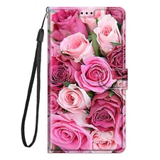 Rose Wallet Phone Case For Samsung iPhone OPPO Mi Redmi Moto Google Sony Honor