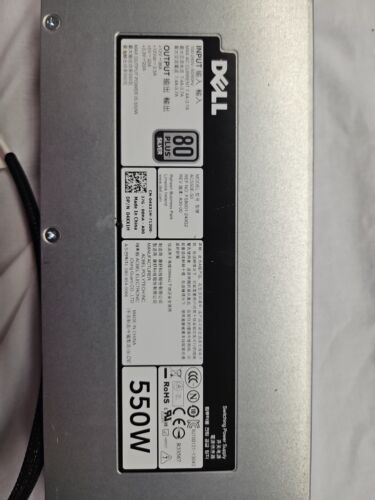 Dell 550 Watt Non Redundant Power Supply for Poweredge R520/r420 Part J6J6M - Picture 2 of 2