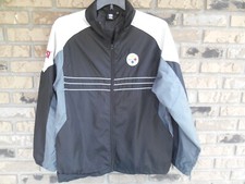 Pittsburgh Steelers NFL Team Apparel SI Reebok Windbreaker Jacket Size Large.