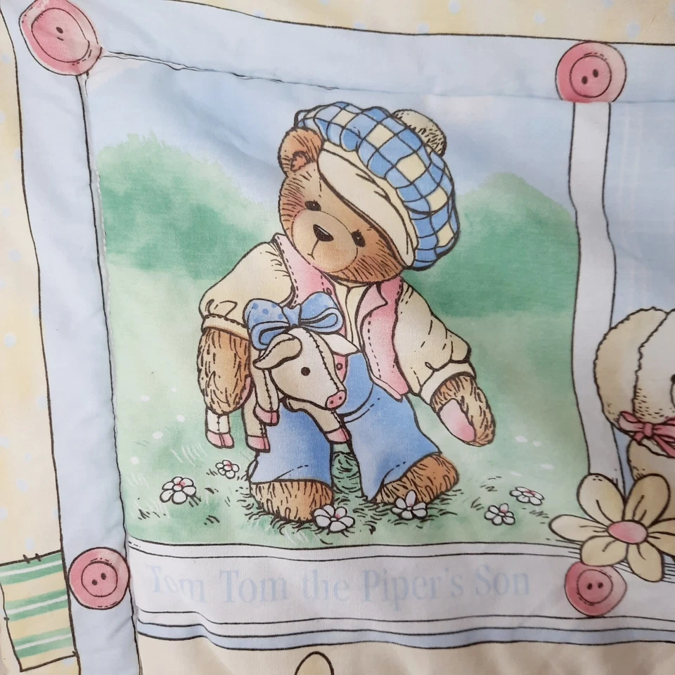 Edredón edredón cuna vintage y sábana ajustable libro de cuentos osos hecho en EE. UU. Foto 3 de 4