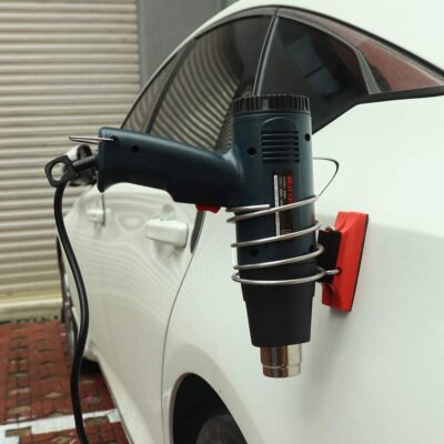 Magnetic Heat Gun Holder with Scratch Less Base Tool Rack, Strong Magnet Utility Storage Rack with Rubber Coating, No Scratches, No Slipping - No Heat Gun