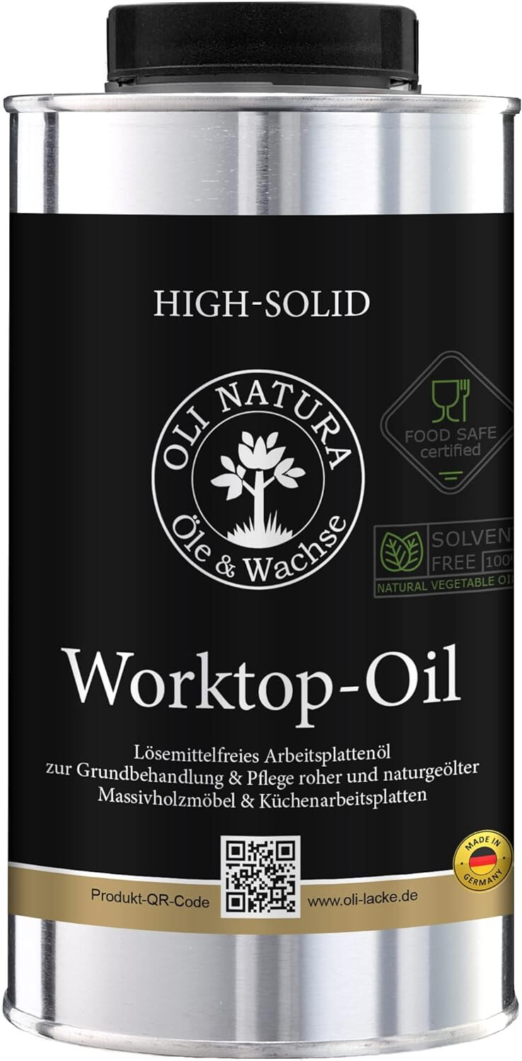 OLI NATURA Worktop Oil Profi Öl 500 ml, lebensmittelecht-zertifiziert(LFGB)
