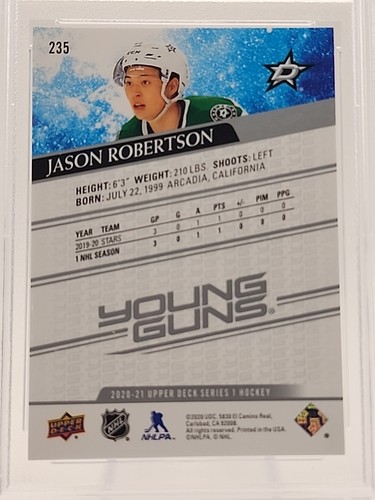 2020-21 Upper Deck Jason Robertson Autographed Hand Signed Young Guns #235 - PSA - Picture 14 of 15