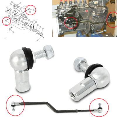 #ad 2 Pcs Throttle Rod Linkage Ball Joint Ends FOR 12v P7100 Injection Pump $8.99