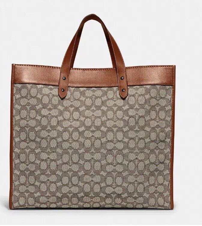 Coach Disney X Coach Field Tote 40 Signature Textile Jacquard With