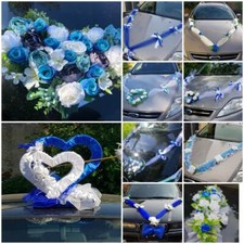 Autoschmuck Hochzeit Autogirlande Blau Marine...