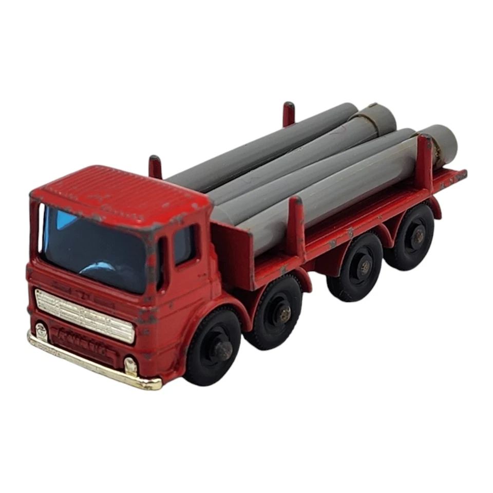 Caja de fósforos vintage Lesney NO. Camión de 10 tubos con 5 tubos hecho en Inglaterra juguete Foto 3 de 4